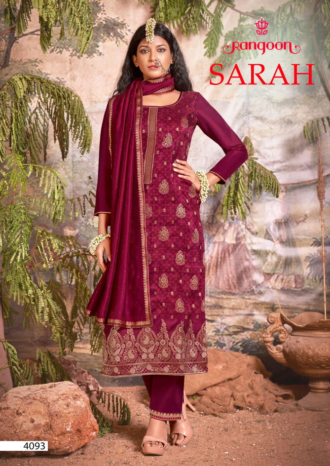 Rangoon Sarah Festive Wear Wholesale  Kurti With Bottom Dupatta Collection